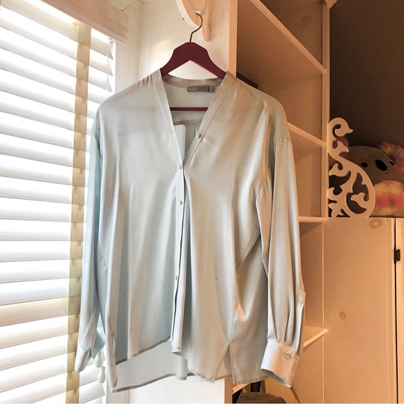 Vince Tops - Vince Silk Long Sleeve Blouse
